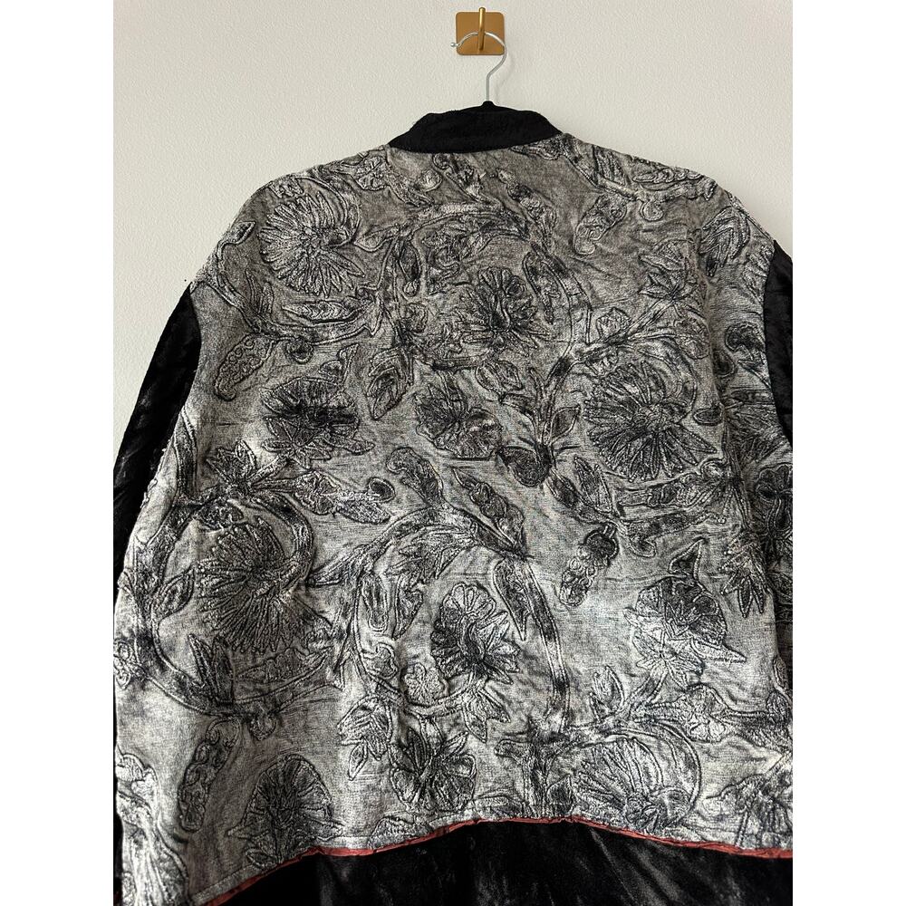 Vintage Patchwork Velvet Jacket Boho Embroidered … - image 7